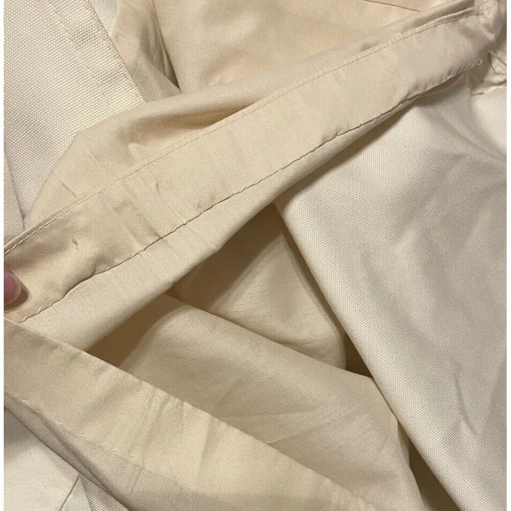 London Fog Off White Maincoat Trench Coat Faux Tortoise Buttons & Buckle - Picture 9 of 16